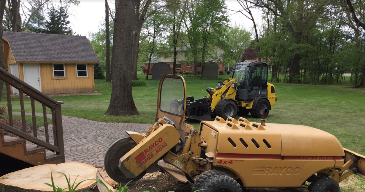Tracked Stump Grinder — Romeo, MI — AWD Tree Service, Inc.
