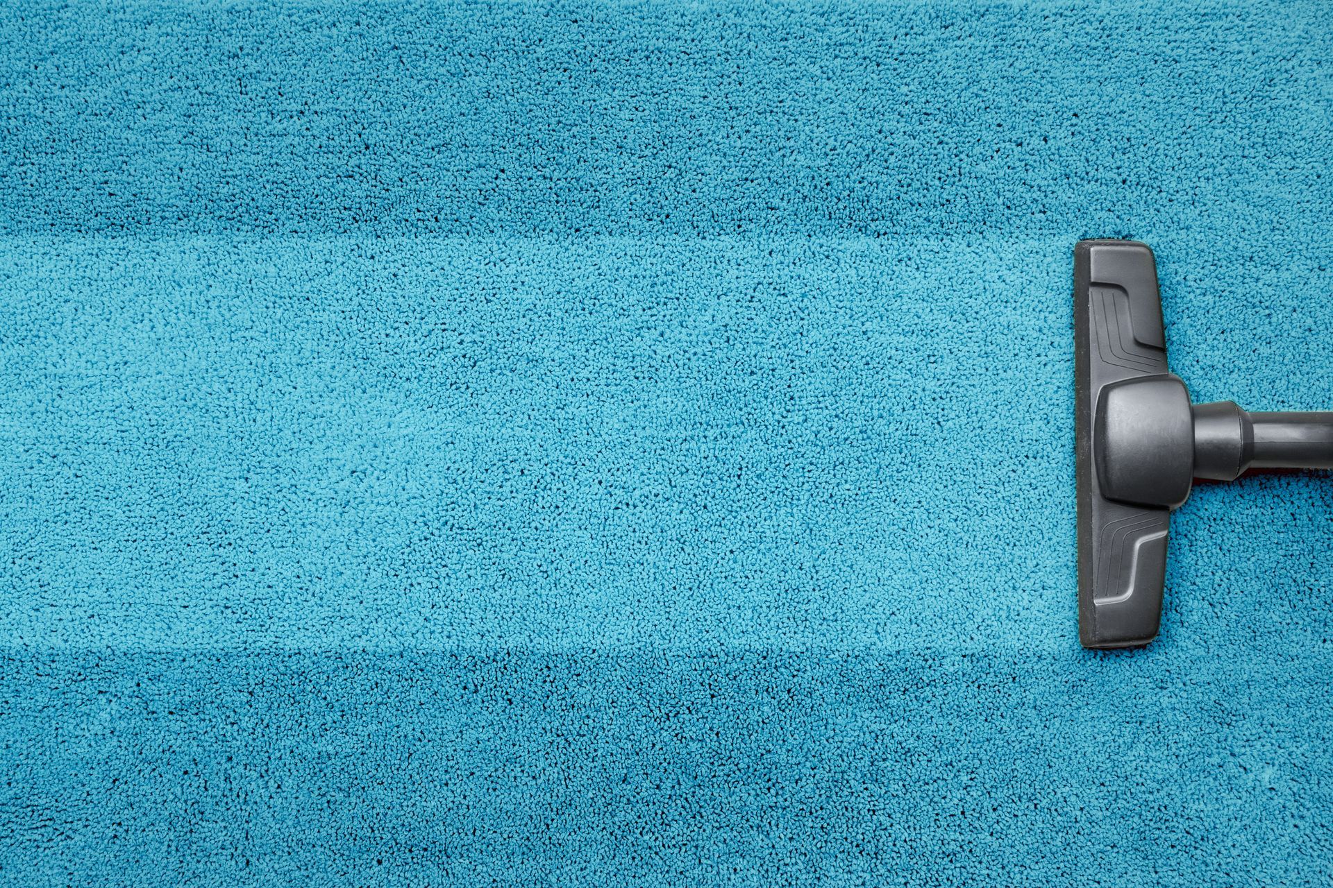 Vacuum cleaner on the blue carpet floor.