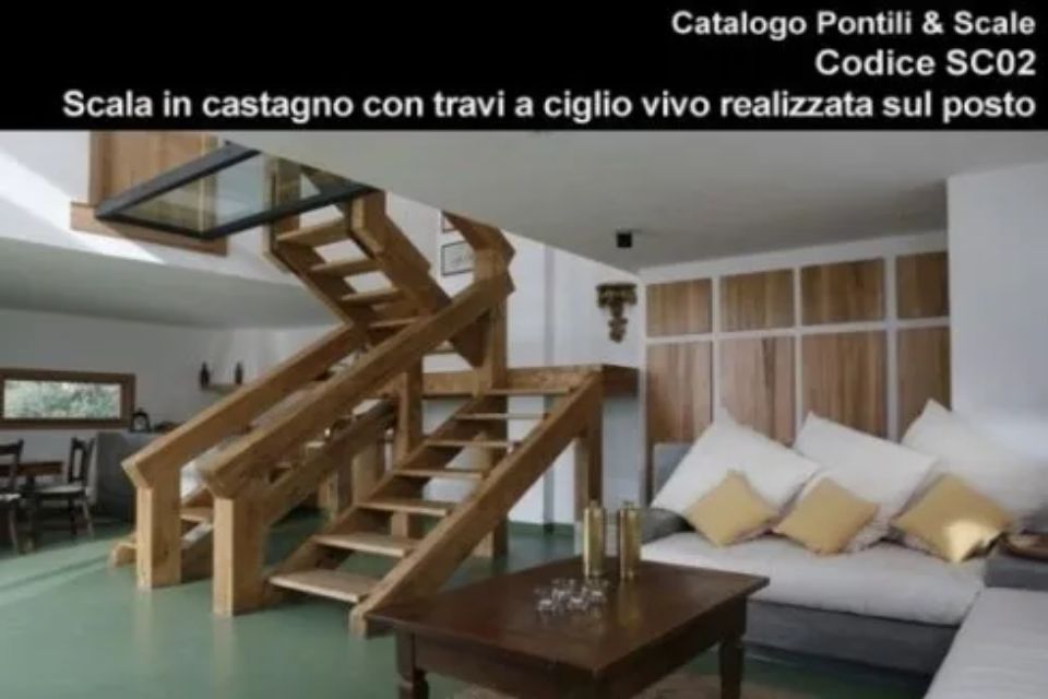 Scala in castagno