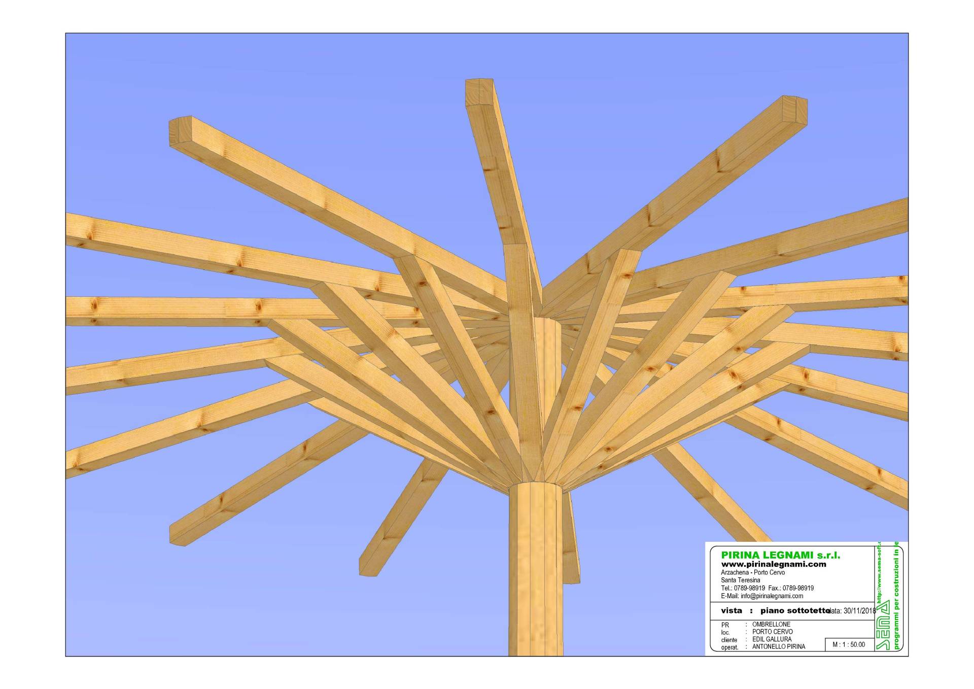 progetto travi legno