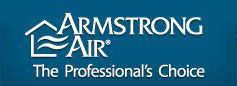 The armstrong air logo is on a blue background.