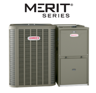 A merit series air conditioner and a merit series furnace