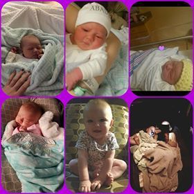 a collage of pictures of newborn babies including one wearing a hat that says aba