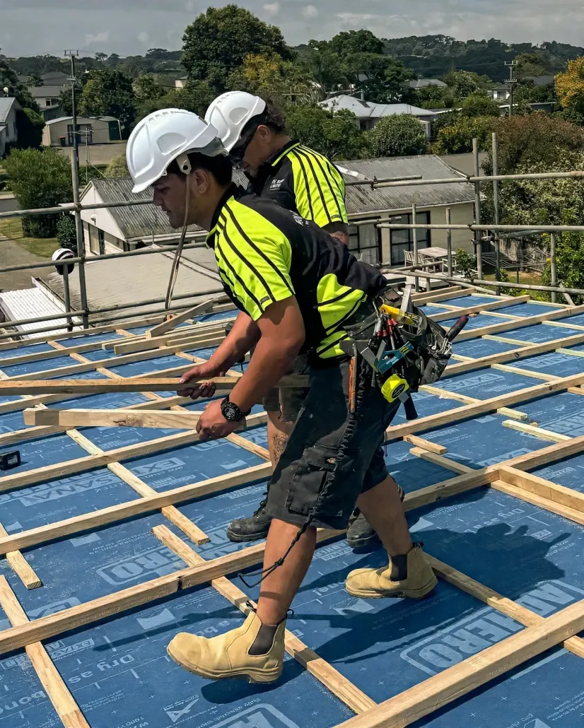 Commercial roofing crew working on a large commercial roof, Commercial roof replacement completed by WE ROOF Commercial