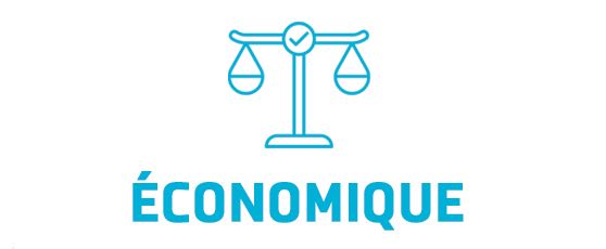 Icône du pilier économique du développement durable.