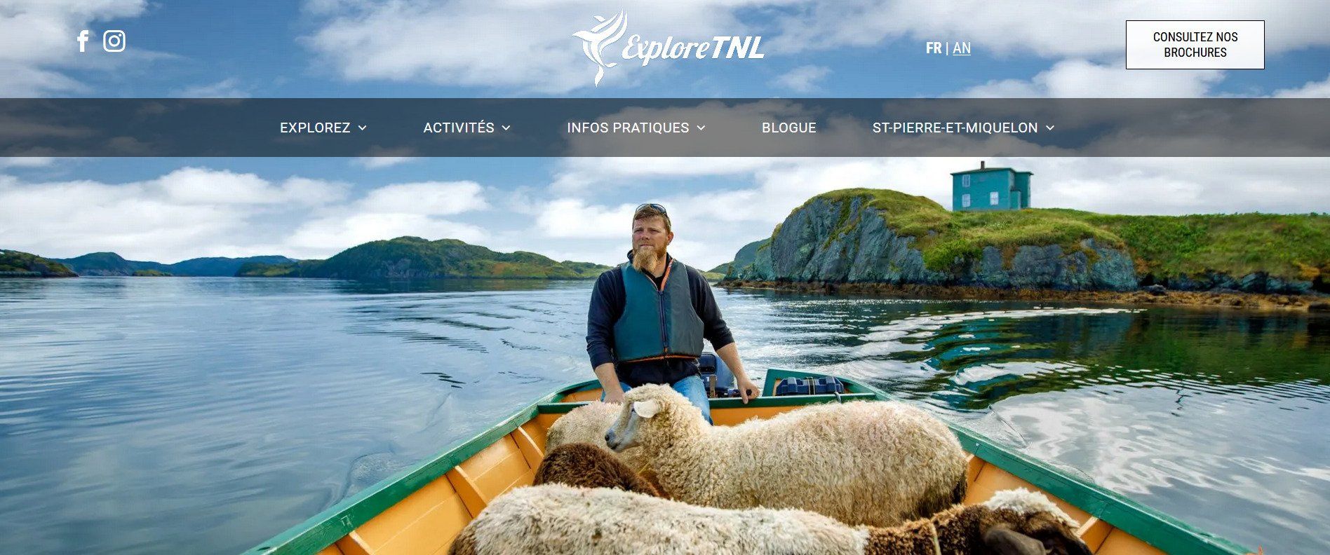 Interface du site ExploreTNL.ca.
