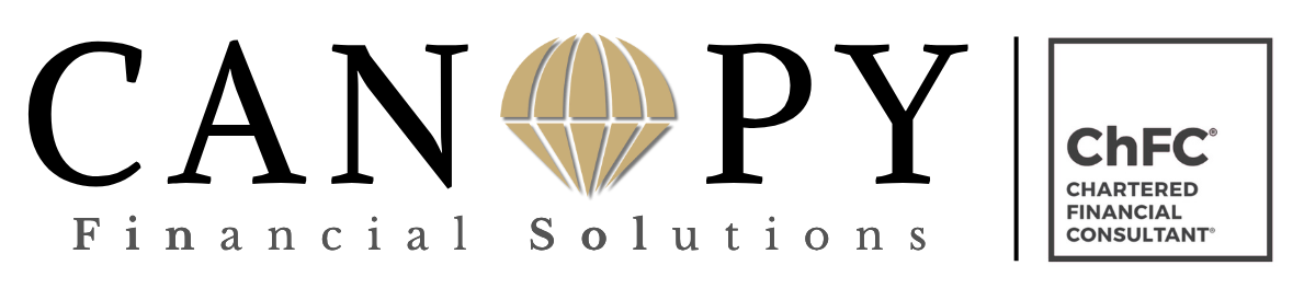 CANOPY Financial Solutions logo with gold globe icon and ChFC designation on a white background