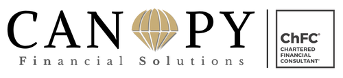 CANOPY Financial Solutions logo with gold globe icon and ChFC designation on a white background