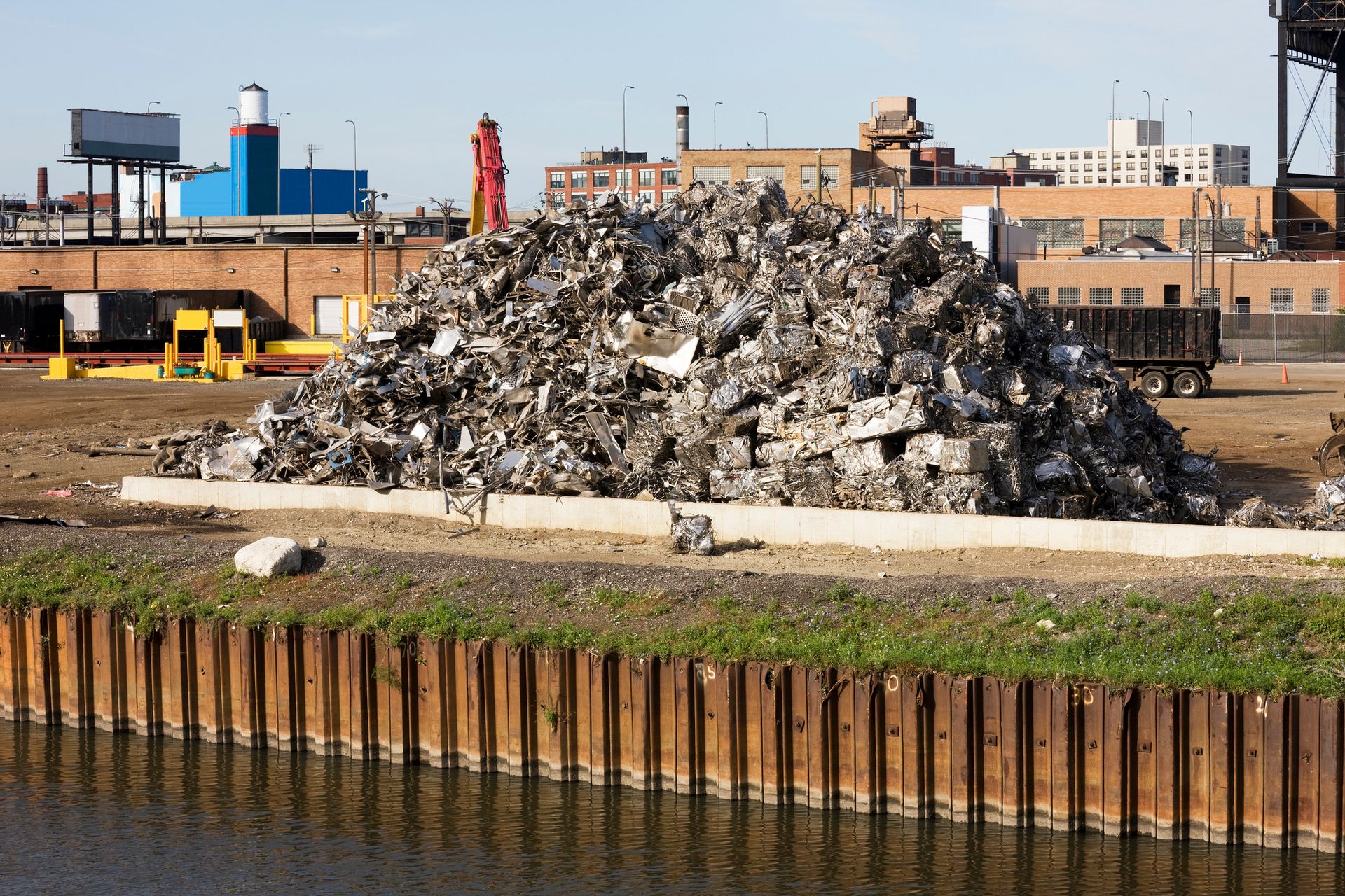 Scrap metal pile
