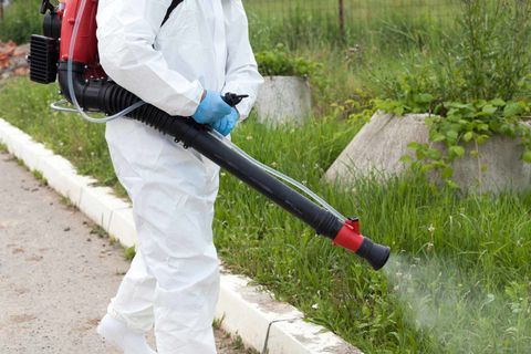 Pest Control Worker Spraying Insecticide — Fort Smith, AR — Five Star Pest Control
