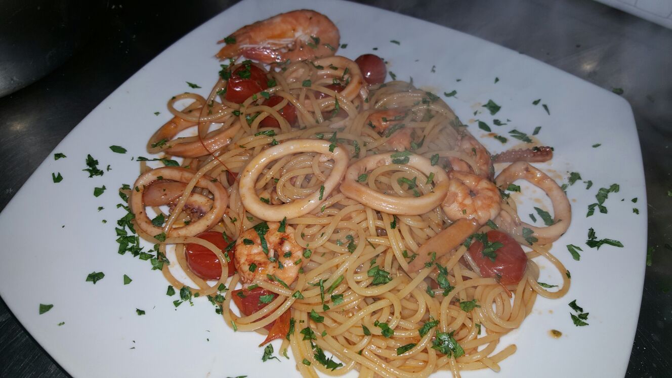 linguine gamberi e calamari