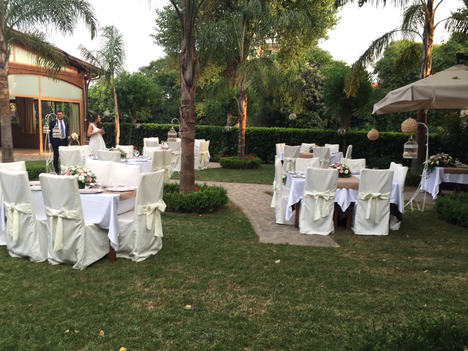 matrimonio con catering in villa