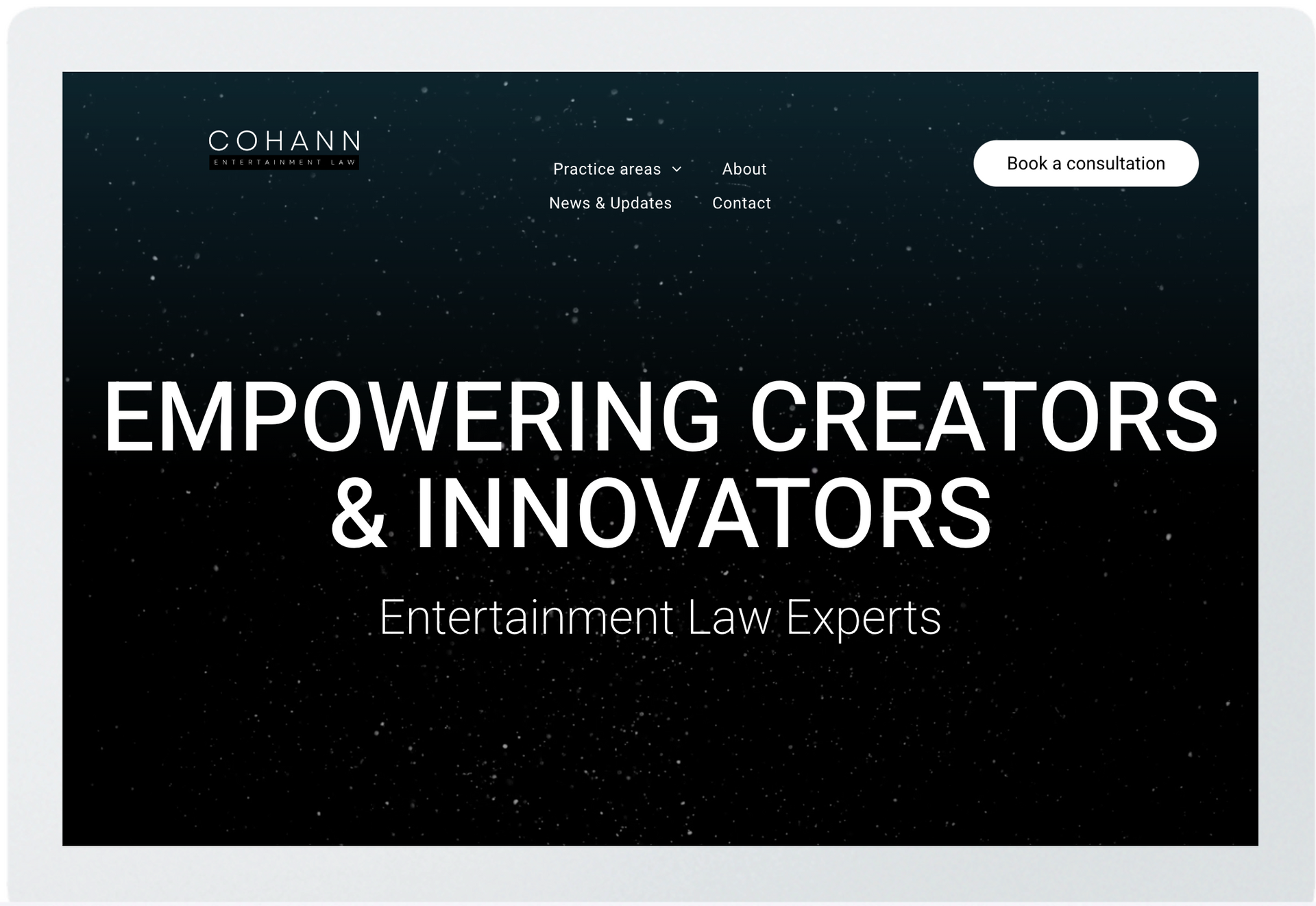 A computer screen with the words empowering creators and innovators on it