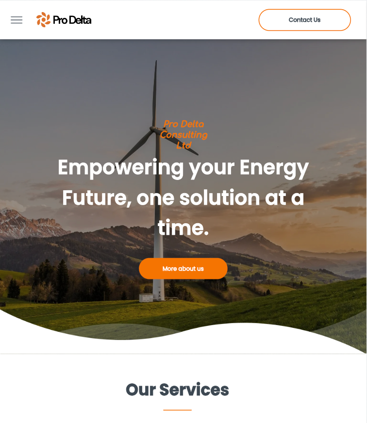 A website that says empowering your energy future one solution at a time