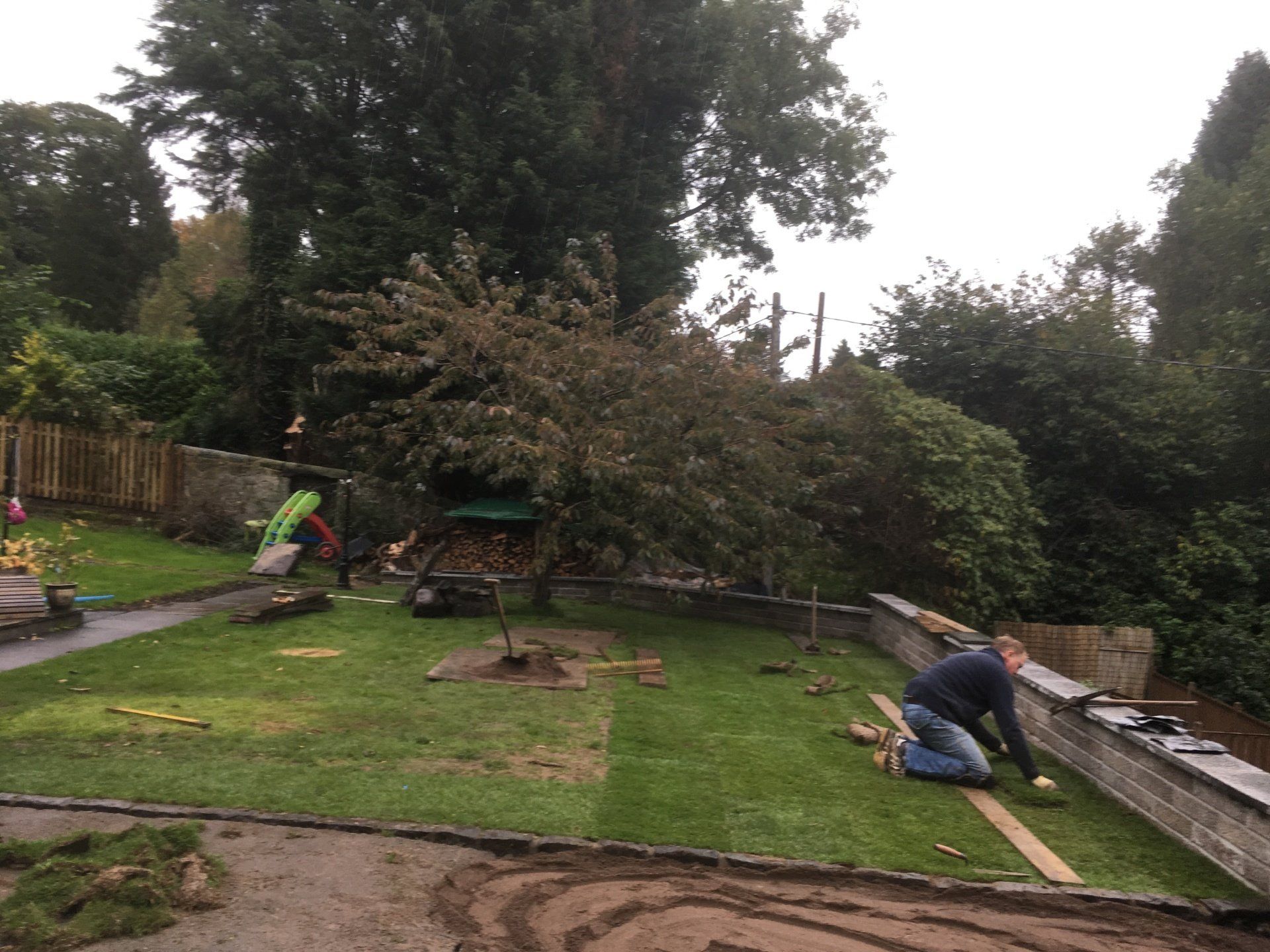 back garden turfing