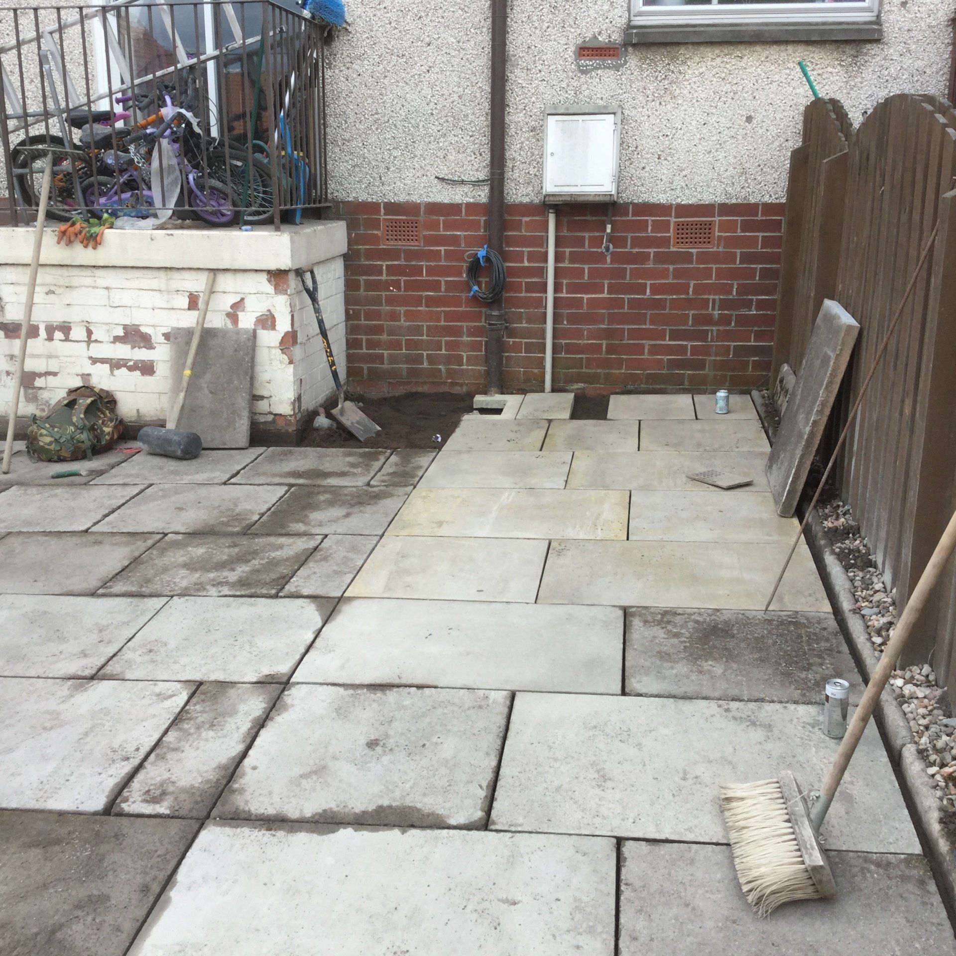 grey paving slabs