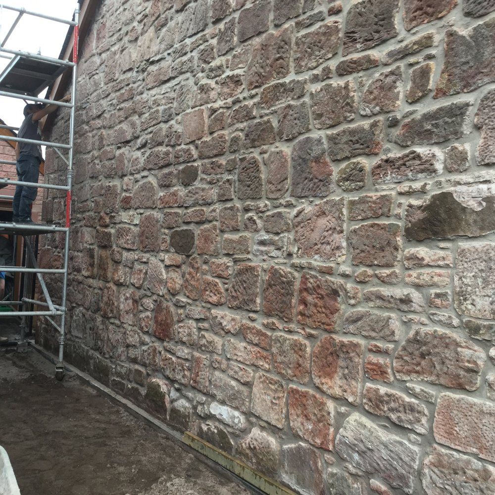 Restoring a sandstone wall
