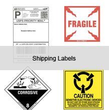 There are many different types of shipping labels.