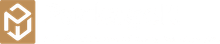 A brown and white logo on a white background.