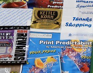 A bunch of food packaging including kettle korn