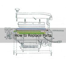A diagram of how to replace parts on a machine.