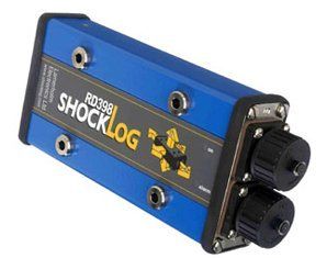 A blue box that says shocklog on it