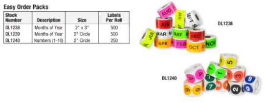 Round blank inventory labels