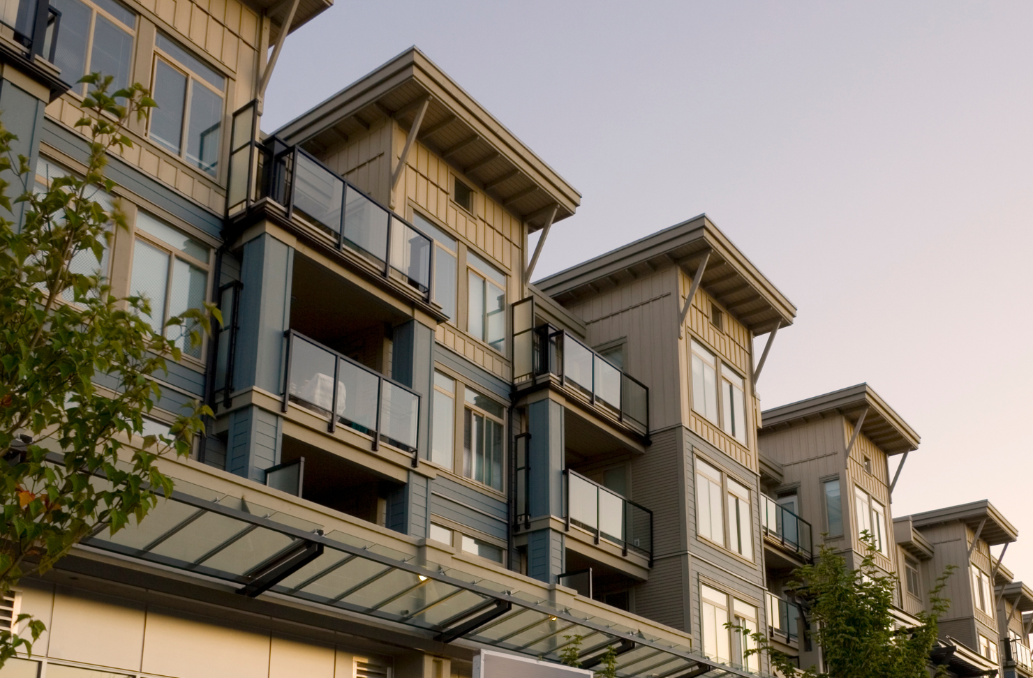 The inside of a building under construction with a large window.