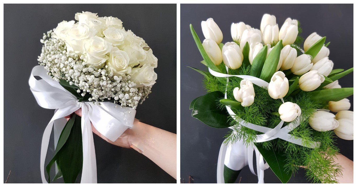 mazzi di fiori bianchi