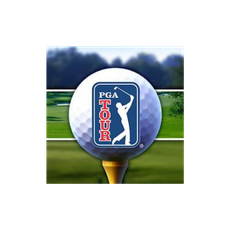 a golf ball with the pga tour logo on it is on a tee .