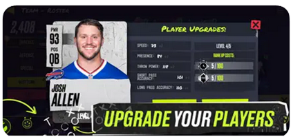 A screenshot of a video game where you can upgrade your players.