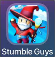 An app icon for stumble guys with a wizard on it