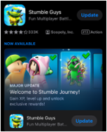 A screenshot of the stumble guys app on the app store