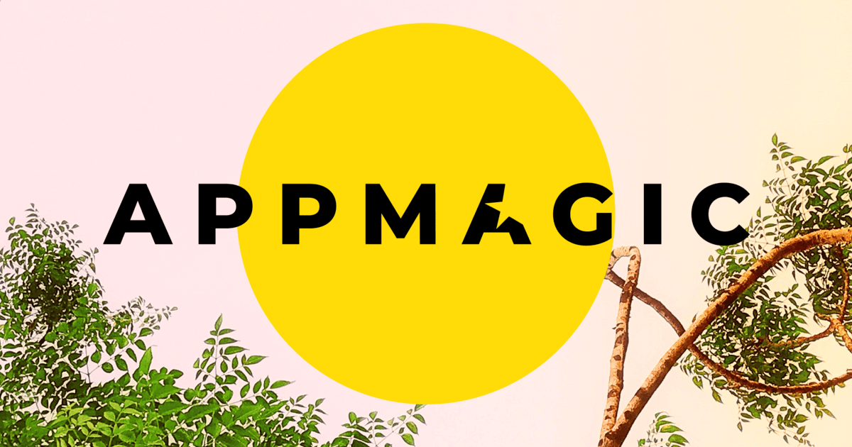 A yellow circle with the word appmagic on it