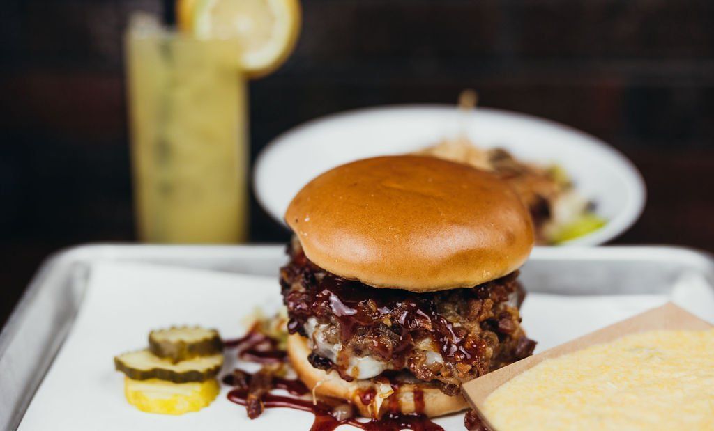 Enjoy the Blue on Black burger at Dukes on the Blvd in Jefferson City, MO