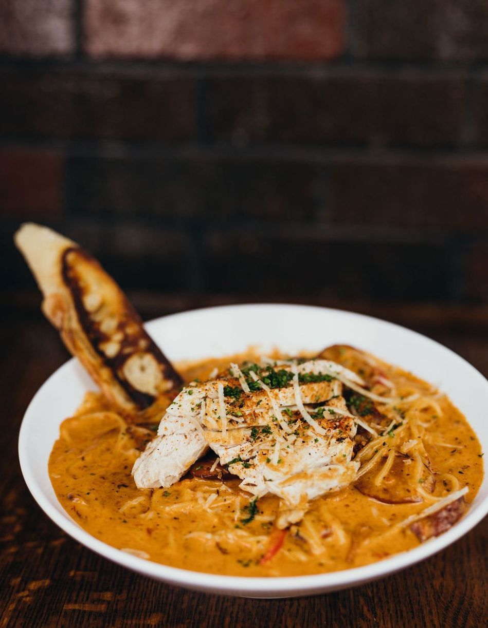 Enjoy the Nola Pasta at Dukes on the Blvd in Jefferson City, MO