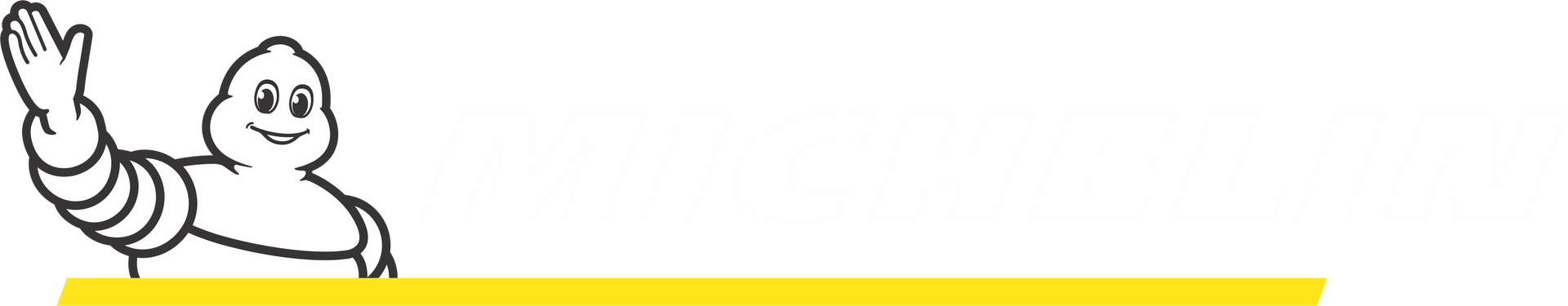 Logo Michelin en letras blancas.