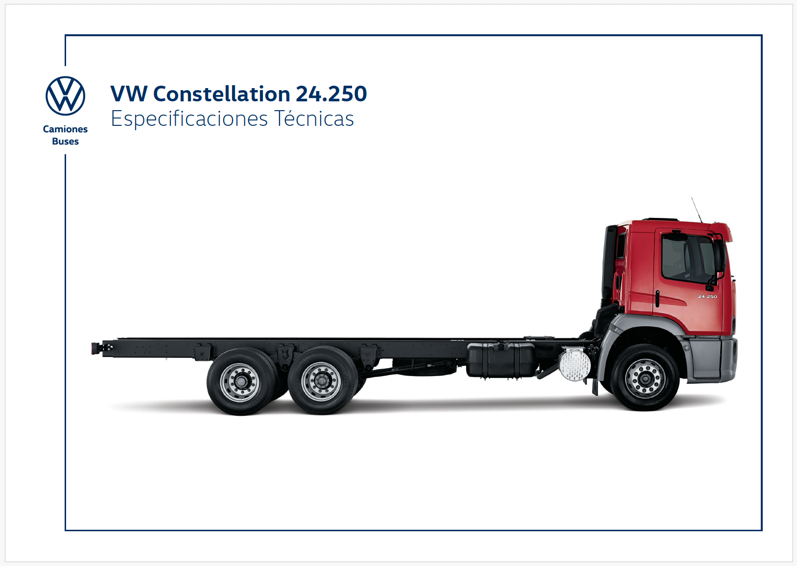 Un camión volkswagen con el número 24.250