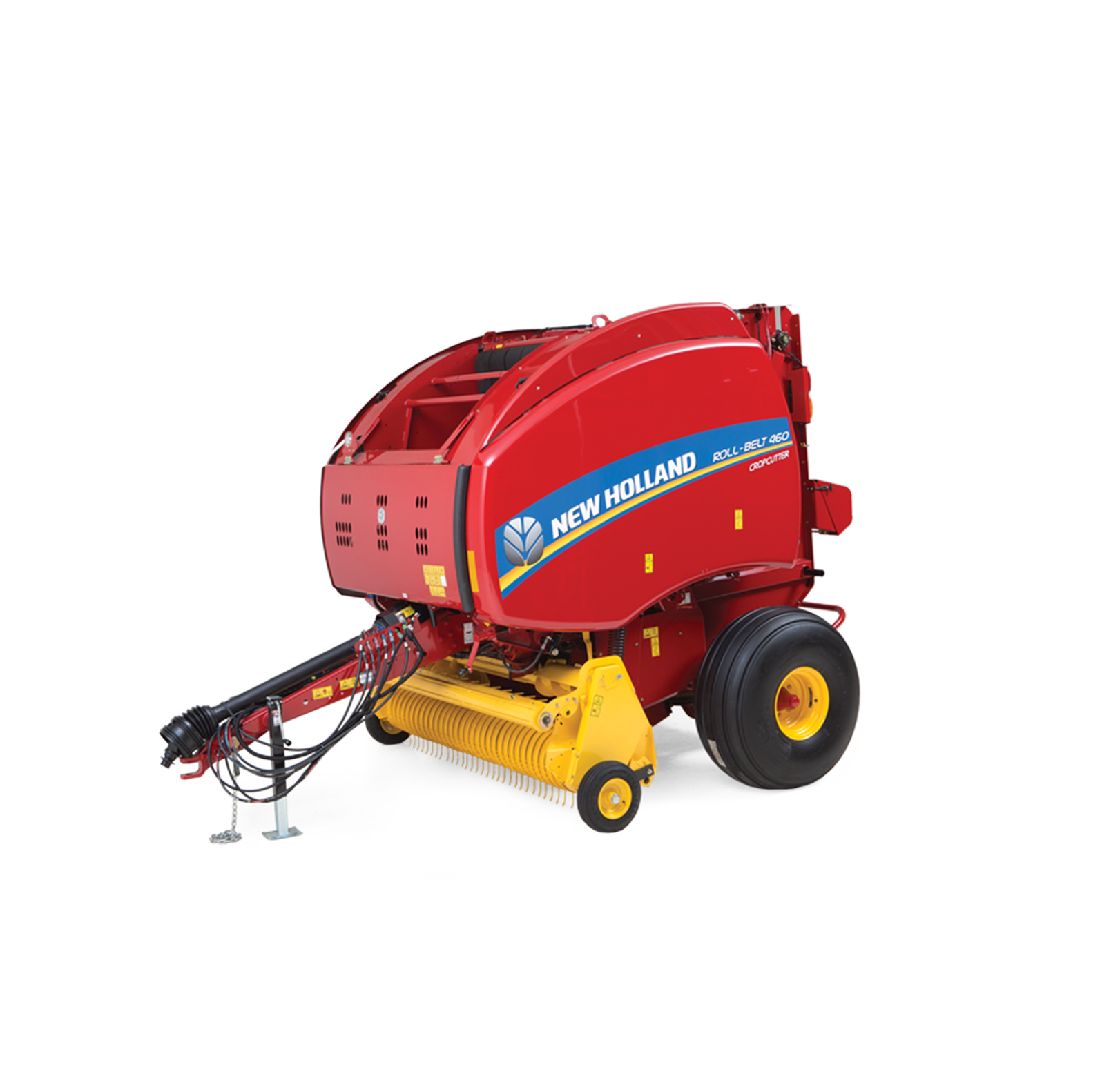 Una máquina amarilla y negra con la palabra New Holland escrita en ella.