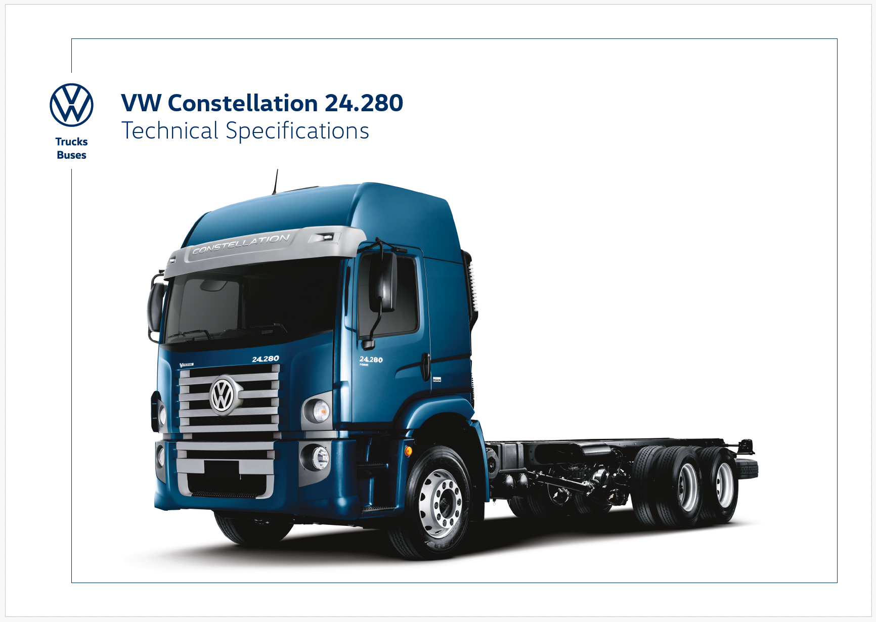 Un camión volkswagen con el número 24.280