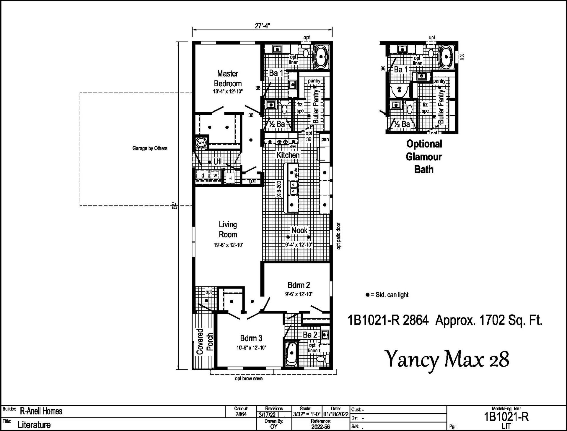 A black and white floor plan of a house called yancy max 28
