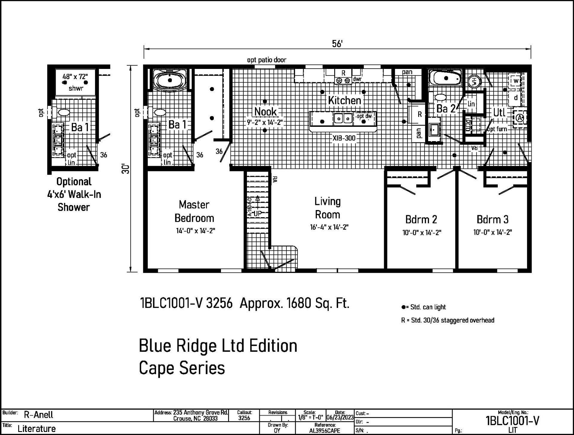 A blue ridge ltd editor cape series floor plan