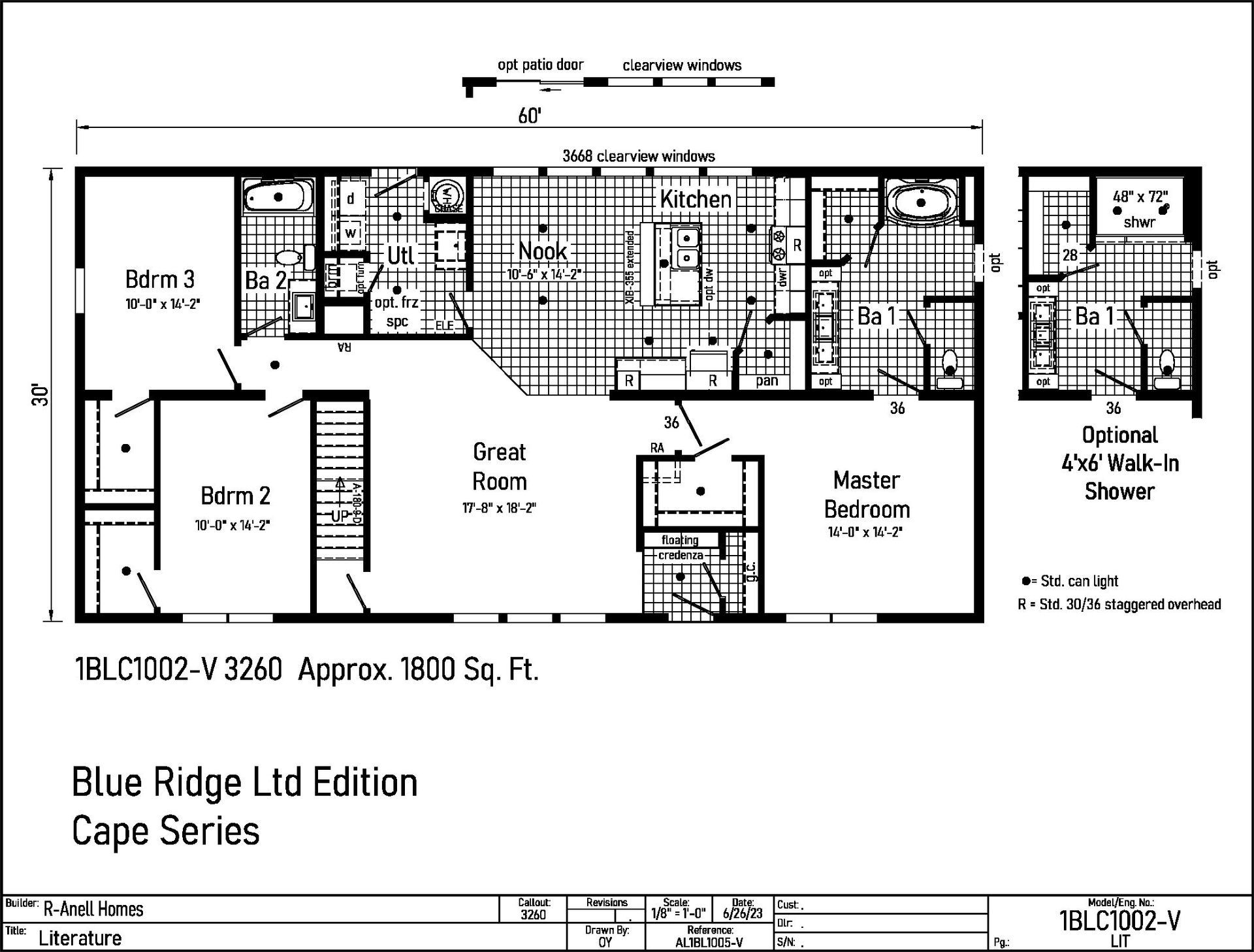 A blue ridge ltd edition cape series floor plan