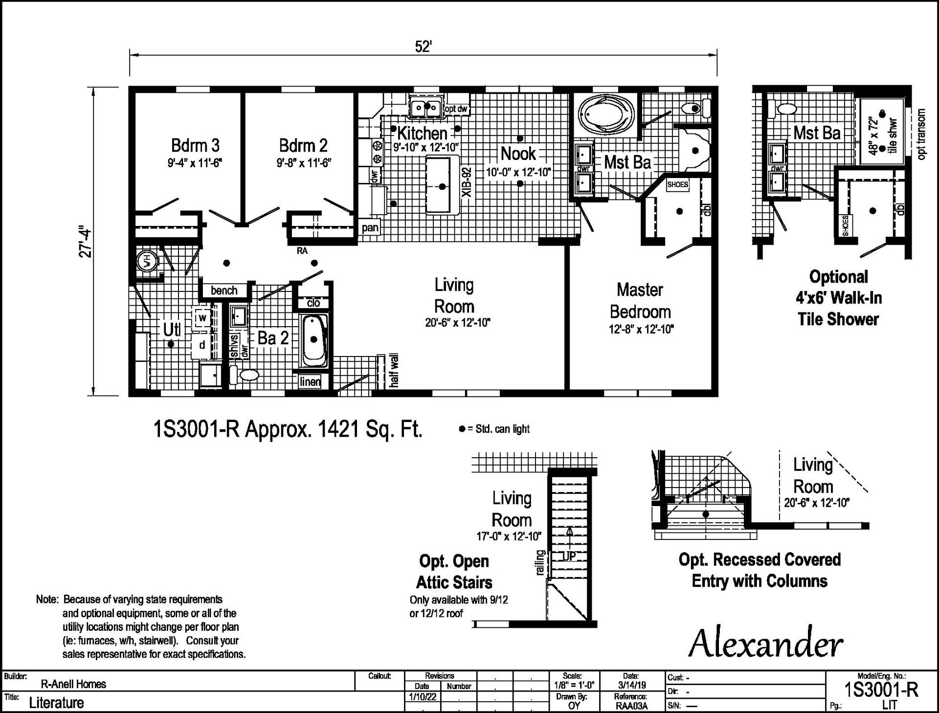 A black and white floor plan of a house called alexander