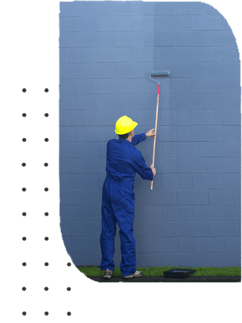 A man wearing a yellow hard hat and blue overall | Sydney, NSW | Polypaint