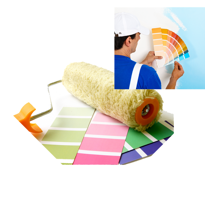 Paint roller and a man with paint brochure | Sydney, NSW | Polypaint