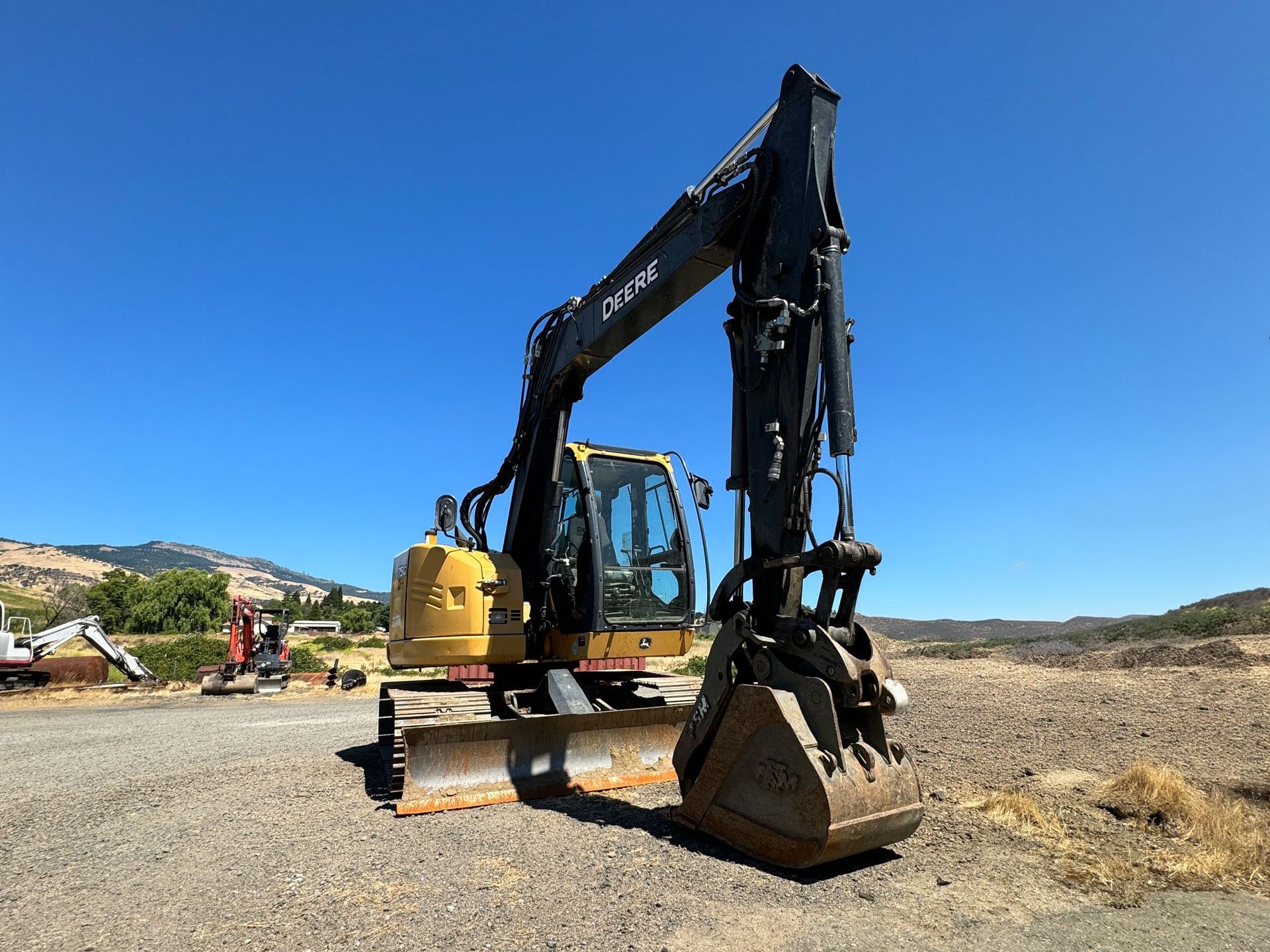 An excavator in Ashland, Oregon