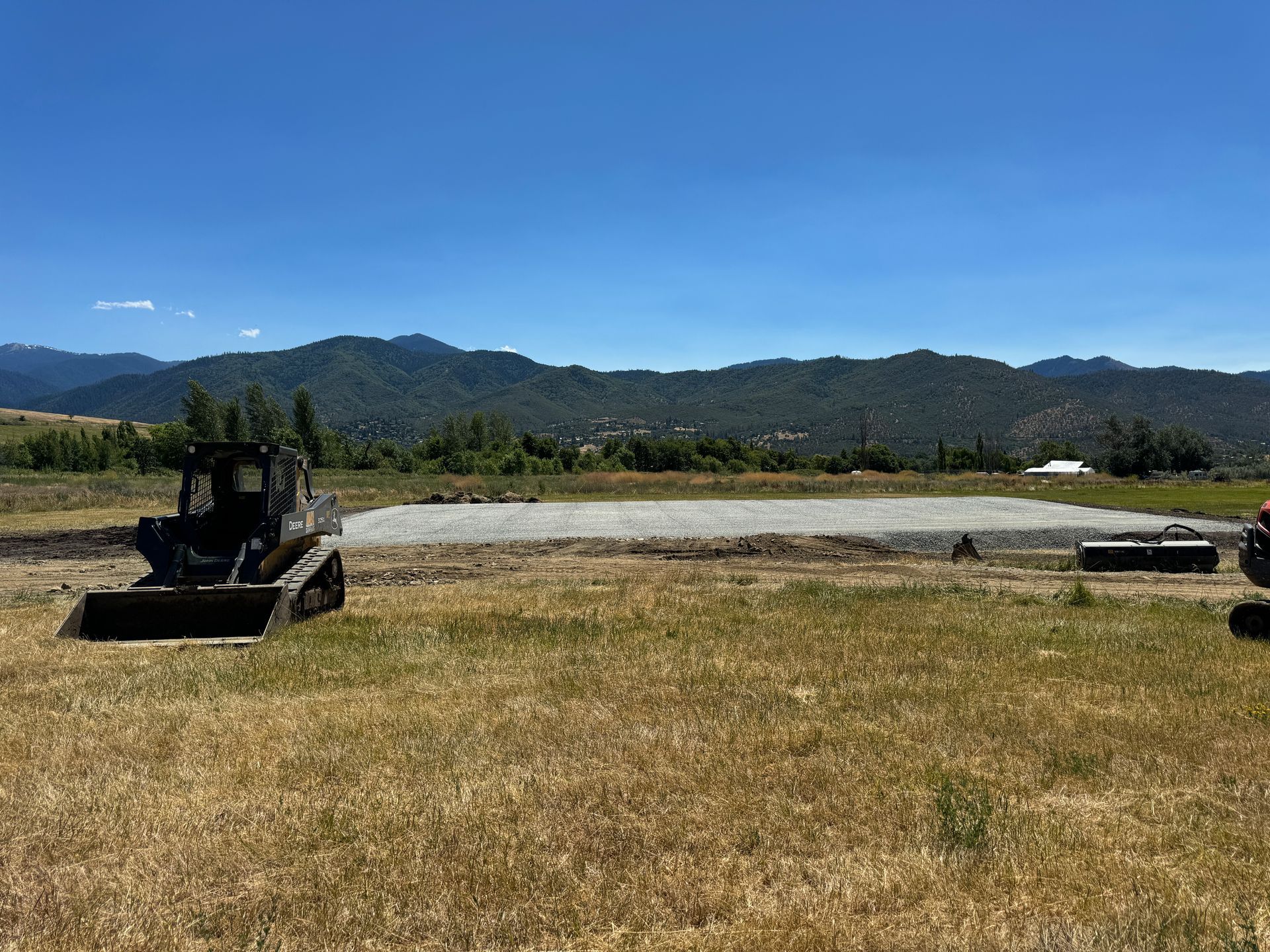 A new house pad for a manufactured home in Ashland, Oregon