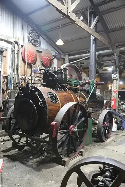 Historic machinery at Lake Goldsmith Steam Rally