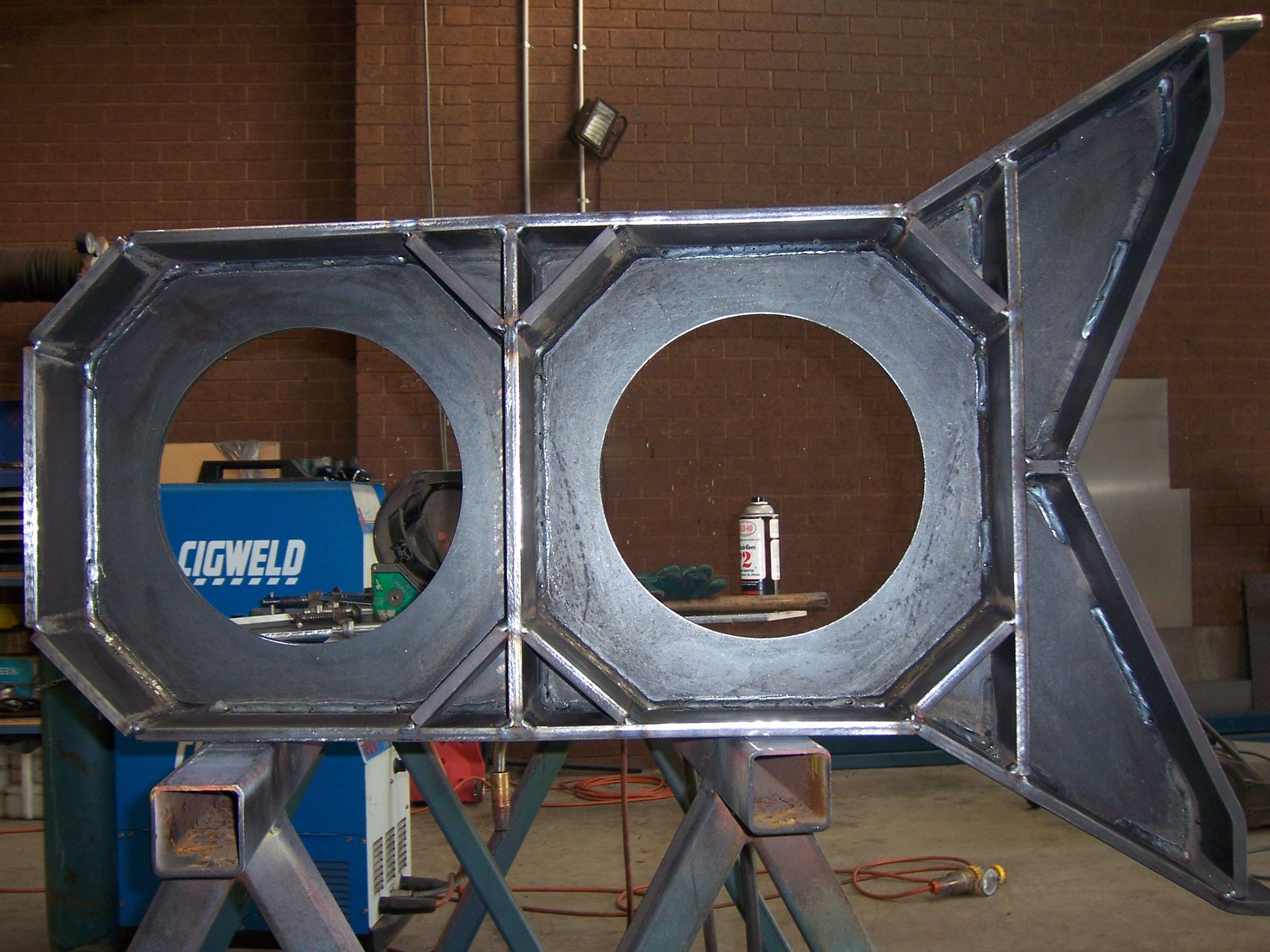 A piece of metal that looks like a fish is being welded — TMF Engineering In Benalla, VIC